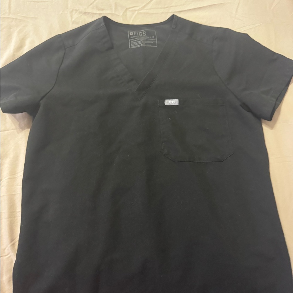Figs Black Short Sleeve Tee